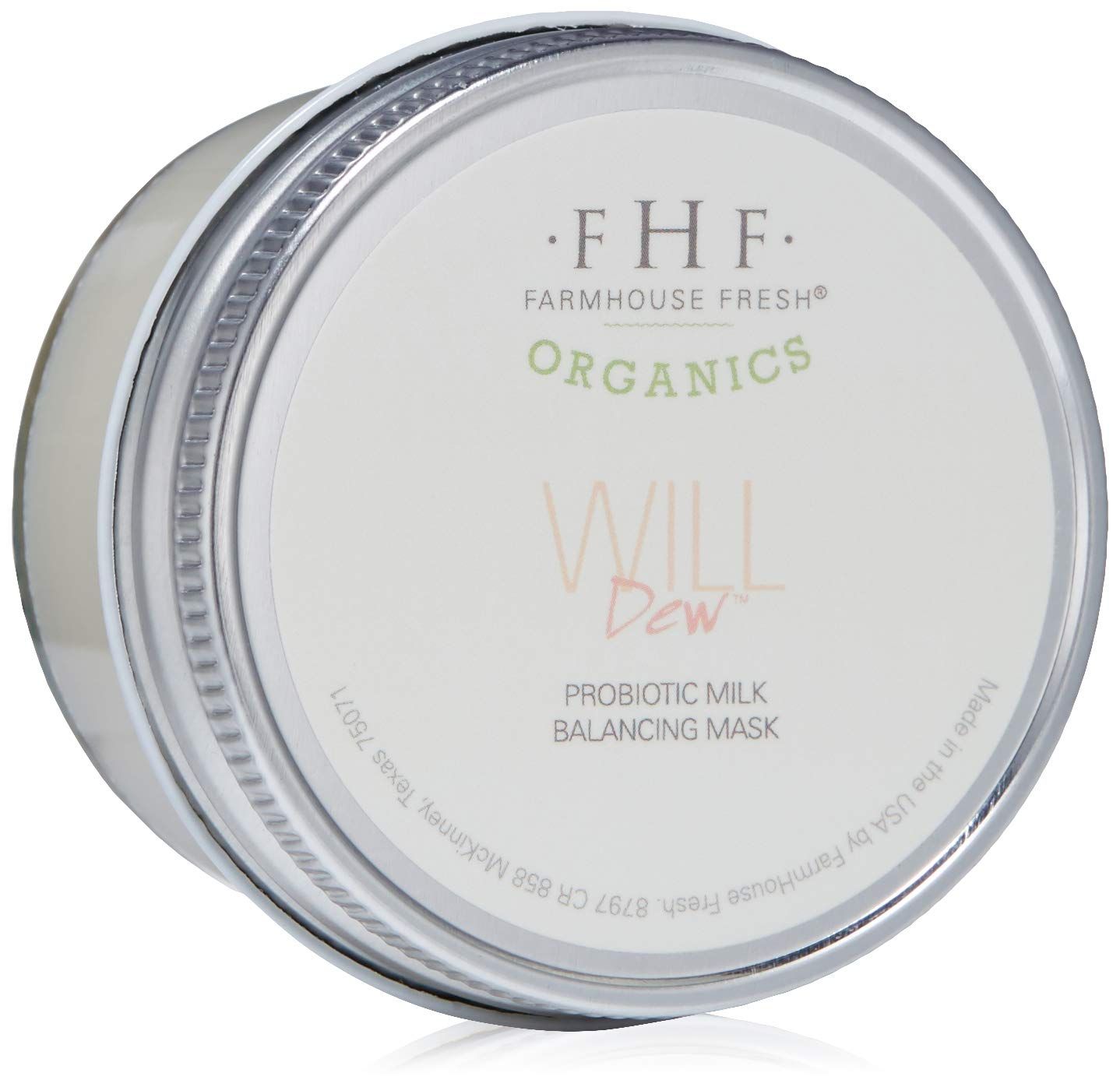 FarmHouse Fresh Will Dew Probiotic Milk Balancing Mask, 3.2 Fl Oz, Moisturizes &amp; Balances Good Bacteria, Fights Wrinkles
