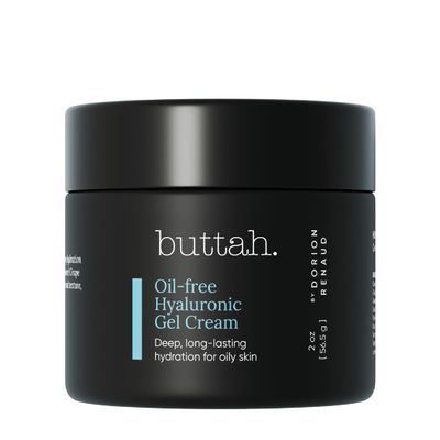 Buttah Skin by Dorion Renaud Oil-Free Hyaluronic Gel Cream 2oz - Daily Moisturizer - Hyaluronic Acid for Deep Hydration - AM &amp; PM Moisturizer - Naturally Based Skin Care - Black-Owned Skincare