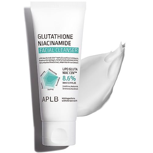 APLB Glutathione Niacinamide Facial Cleanser | LIPO GLUTA NIAC CEN 8.6% 2.71 FL.OZ/Korean Skincare, Cares for Tighten Pores &amp; Sebum, Long lasting nourishment and deep moisture for soft skin