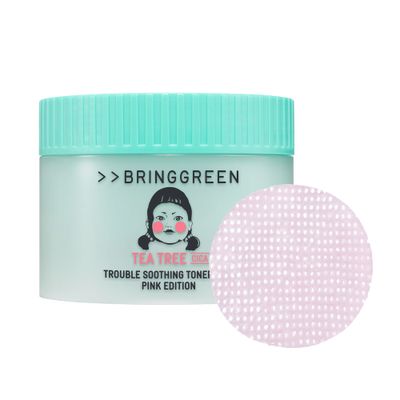 BRINGGREEN X Netflix Squid Game Edition Tea Tree CICA Trouble Soothing Toner Pad 90P Pink Edition