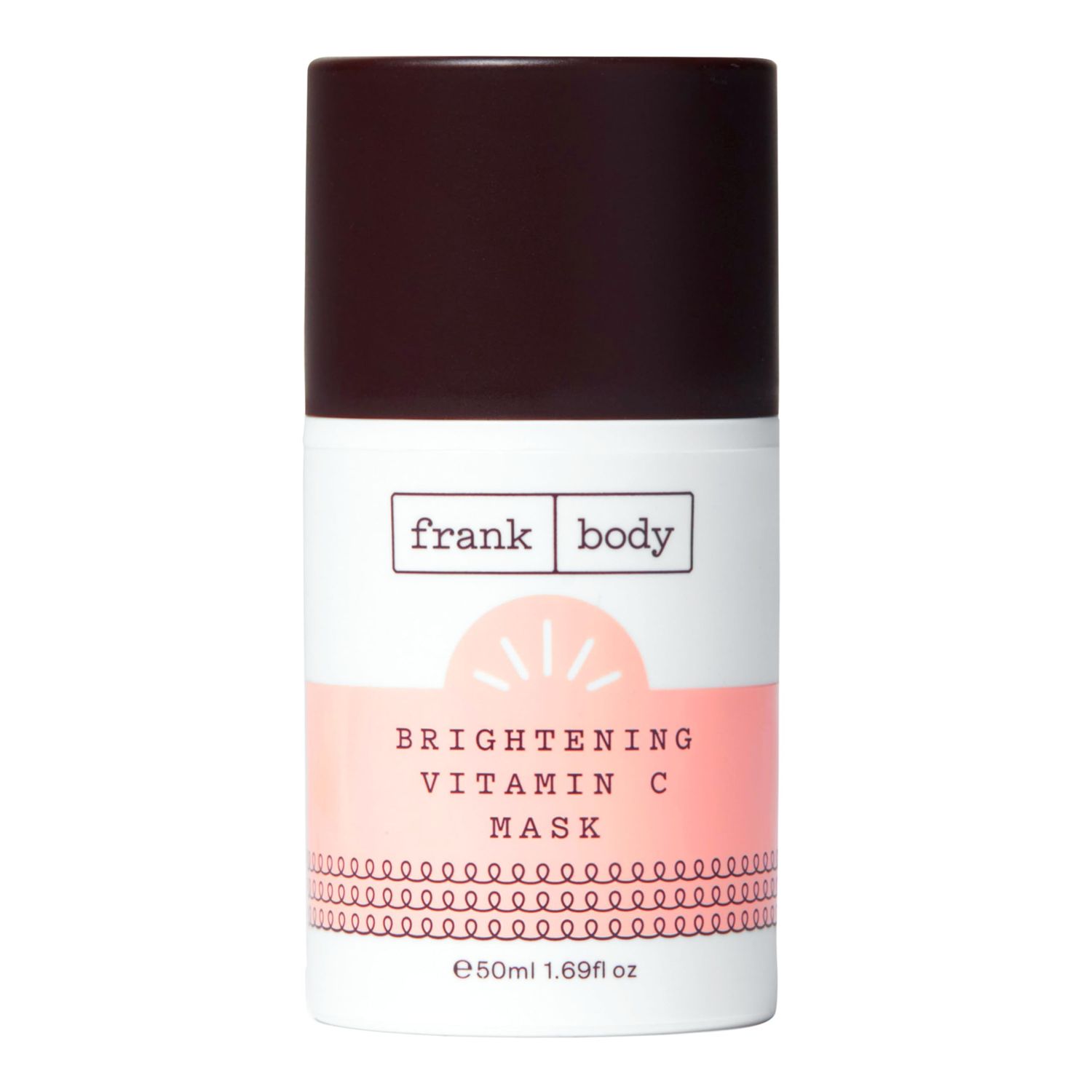 frank body Brightening Vitamin C Face Mask | Cruelty Free Face Mask Brightens, Exfoliates, and Detoxifies Skin with Glycolic Acid, Papaya &amp; Pineapple Extract, and Kakadu Plum 1.69 fl oz / 50 mL
