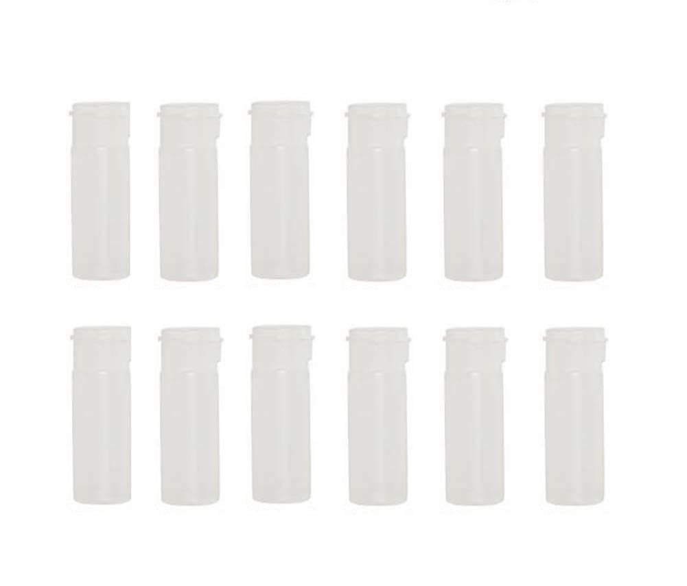 12Pcs Empty Refillable Clear Plastic Sample Flip Cap Squeeze Bottle Container Pot Vials For Cosmetic Makeup Emollient Water Lotion Shower Gel Emulsion Liquid(12ml/0.4oz)
