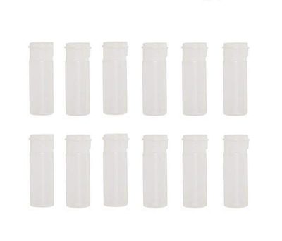 12Pcs Empty Refillable Clear Plastic Sample Flip Cap Squeeze Bottle Container Pot Vials For Cosmetic Makeup Emollient Water Lotion Shower Gel Emulsion Liquid(12ml/0.4oz)