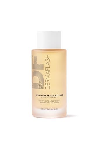 DERMAFLASH Botanical KetoAcid Toner for Face, Non-Irritating, Hydrating Daily Facial Exfoliator, 100ml