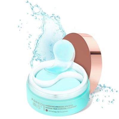 FOREO IRIS Hydrating Hydrogel Eye Mask - Dark Circles Under Eye Treatment for Women &amp; Men - Puffy Eyes Treatment - Hydrating &amp; Refreshing - Vegan - All Skin Types - 60 Under Eye Patches