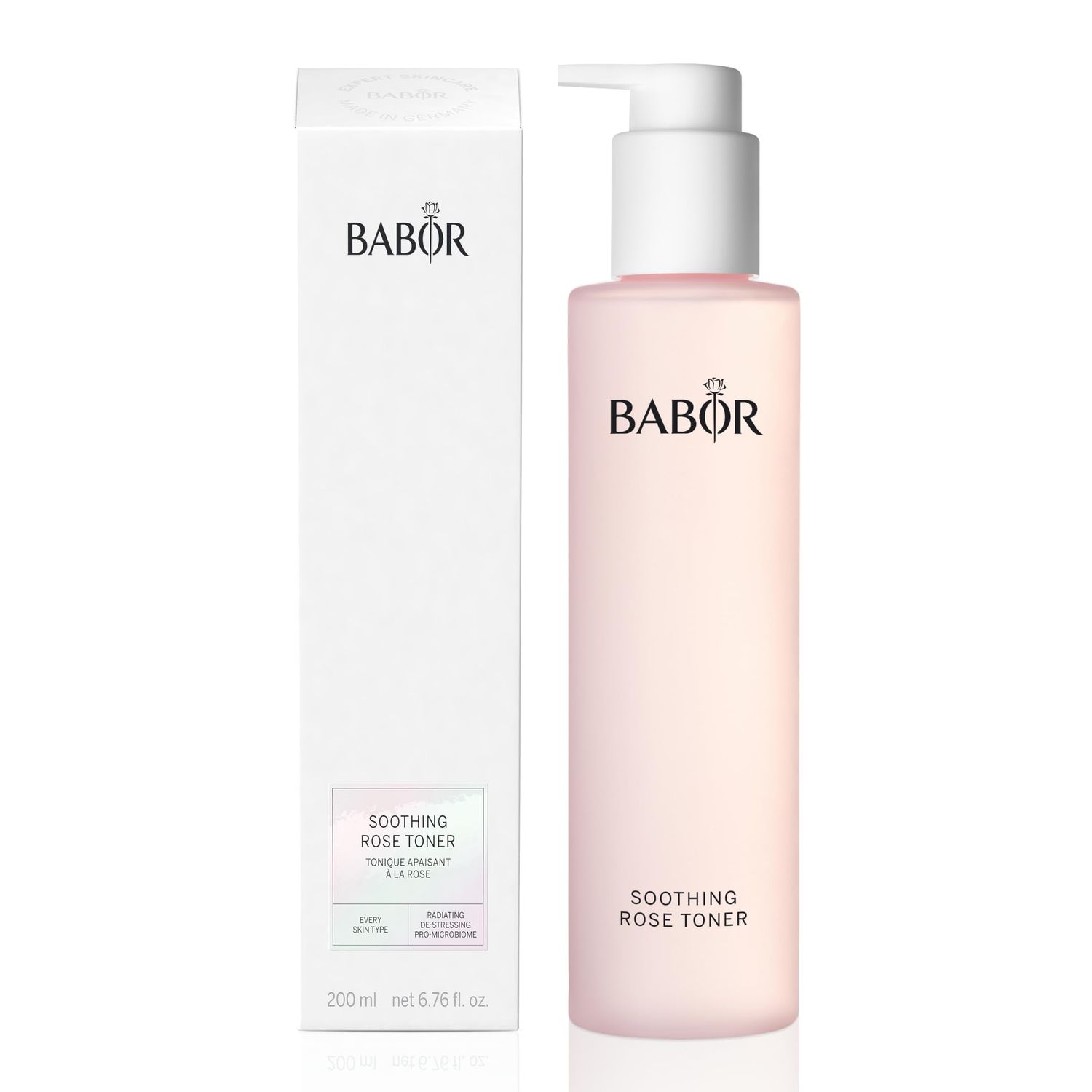 BABOR Soothing Rose Toner, Hydrating Rose Water Essence, Alcohol-Free Toner, Calms &amp; Soothes Sensitive Skin, Deep Hydration &amp; Moisture for Radiant Complexion, 6.7 oz