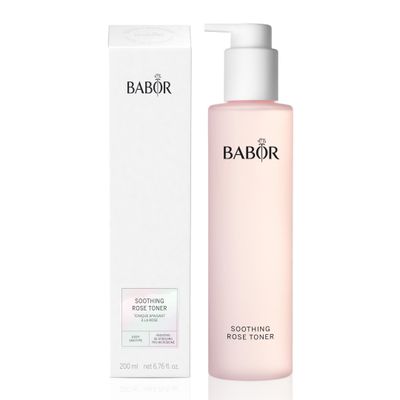 BABOR Soothing Rose Toner, Hydrating Rose Water Essence, Alcohol-Free Toner, Calms &amp; Soothes Sensitive Skin, Deep Hydration &amp; Moisture for Radiant Complexion, 6.7 oz