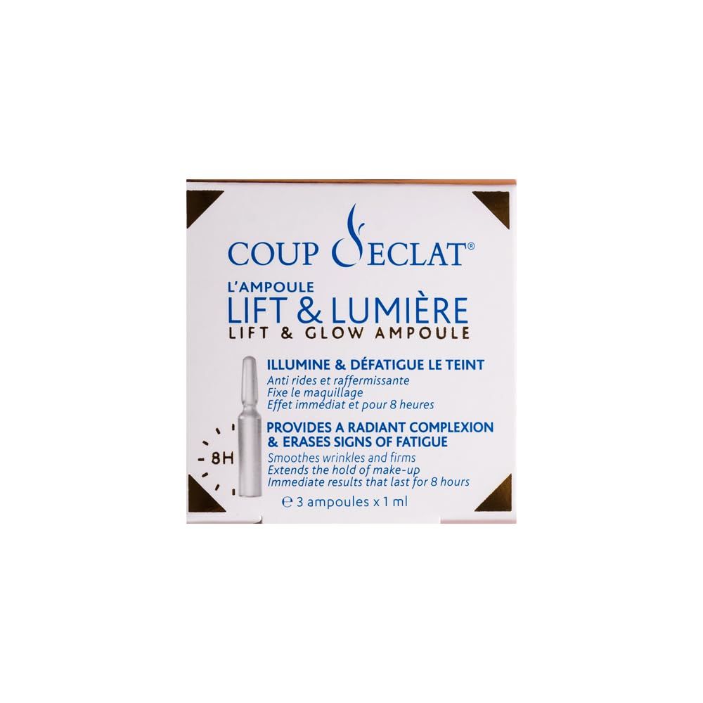 Coup d&#39;Eclat Lift &amp; Glow Ampoules - Instant Radiance Boosting Serum for All Skin Types 3x 0.033 Fl.Oz