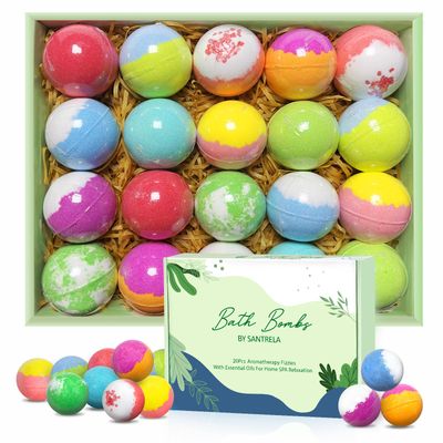 Bath Bombs for Women Gift Set, 20 Organic Bath Bombs with Essential Oil, Handmade SPA Bubble Bath Bombs for Relaxing, Gift for Her/Him, Women, Girls, Wife, Mother, Easter, Birthday
