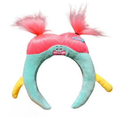 Cute Headbands for Women Sponge Puffy Skincare Makeup Headband Beauty Spa Headband for Washing Face DIY Novelty Funny Gifts (Blue-Pink hair)