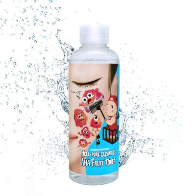 Elizavecca Hell Pore Clean Up Aha Fruit Toner 6.76 Ounces - Exfoliating Toner / Whiteheads, Pores and Uneven Skin / Water based Face Toner / Pore Cleaning / Exfoliating Face / Not Tested on Animals
