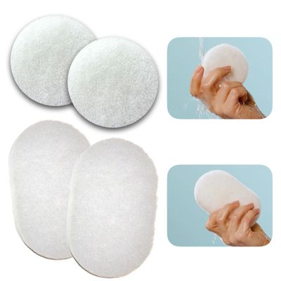 HartFelt Skin Care Bundle Includes 2 Facial Sponges &amp; 2 Body Sponges for Exfoliating and Removing Dead Skin | Reusable Chemical-Free Sponges for Deep Cleansing | Made in USA - 4 Count