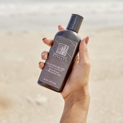Absolutely Natural - Platinum Dark Tanning Oil - Organic Suntan Lotion with Bronzer for Outdoors &amp; Massages - Rose Hips &amp; Aloe - 6 Oz