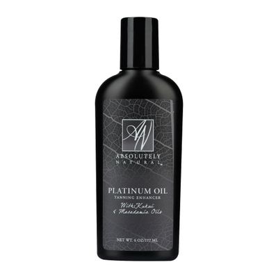 Absolutely Natural - Platinum Dark Tanning Oil - Organic Suntan Lotion with Bronzer for Outdoors &amp; Massages - Rose Hips &amp; Aloe - 6 Oz