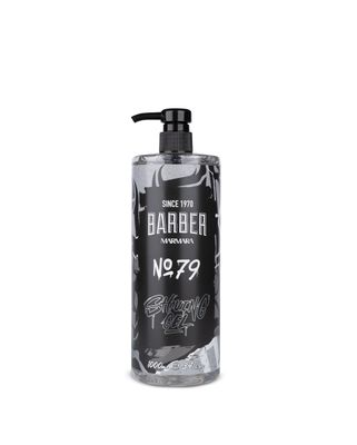 BARBER MARMARA Men&#39;s Shaving Gel No. 79 - Men&#39;s Shaving Gel Transparent 1000 ml - Shaving Gel Men - Precise Shaving of Beard Contours - Does Not Foam - Cools the Skin - with Pump Dispenser