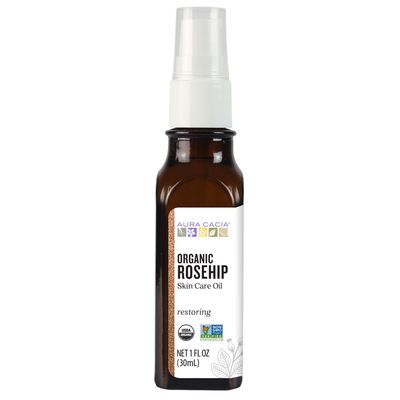 Aura Cacia - Organic Rosehip Oil | Certified Organic &amp; Non-GMO Project Verified Skin Care | 1 fl. oz.