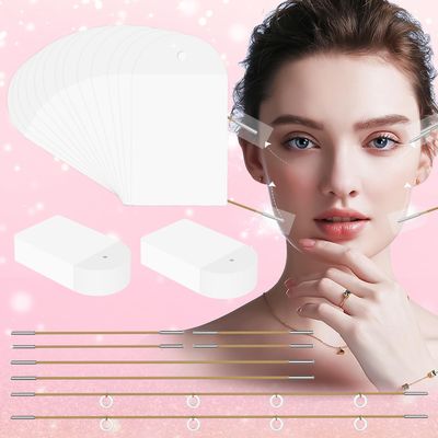 Face Lift Tape Invisible with String,100 Facelift Tape for Face and 8 Bands,Eye Face Lifting Tape/Sticker,Instant Neck Tapes for Lifting Sagging Skin/Double Chin,Anti Wrinkle Facial Lifter Makeup Tape