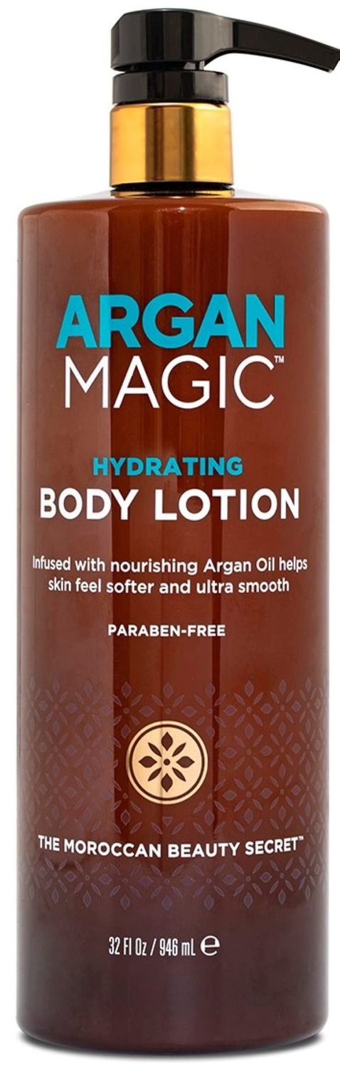 Argan Magic Hydrating Body Lotion with Argan Oil &amp; Shea Butter for Dry Skin - Nourishes Skin, Restores Moisture, Smooths &amp; Softens | Non-Greasy Formula | Paraben Free (32 oz)