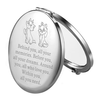 FEELMEM Cat Marie Inspired Gift Marie Movie Fans Compact Makeup Mirror Gift Cartoon Movie Themed Gift