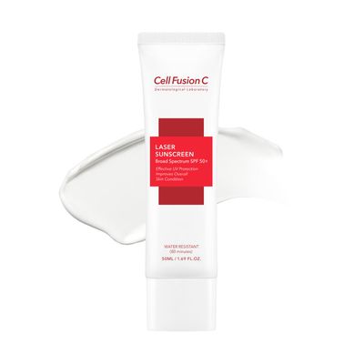 Cell Fusion C Laser Sunscreen SPF 50, Korean Sunscreen for Sensitive, Acne-prone Skin, Ceramide &amp; Collagen, Lightweight &amp; Non-Greasy, Water Resistant, 50ml / 1.69 fl. oz