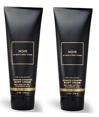 Bath and Body Works Men&#39;s Collection Ultimate Hydration Ultra Shea Body Cream 8 Oz 2 Pack (Noir)