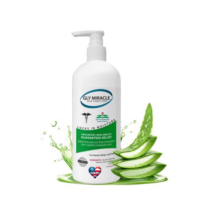 GLY MIRACLE Moisturizing Body Cream for Extremely Dry Skin Non-Greasy Skin Humectant for Hands Body &amp; Feet Body Lotion for Extremely Dry Skin Non-Oily Fragrance Free with Pure Glycerin 16 Ounce