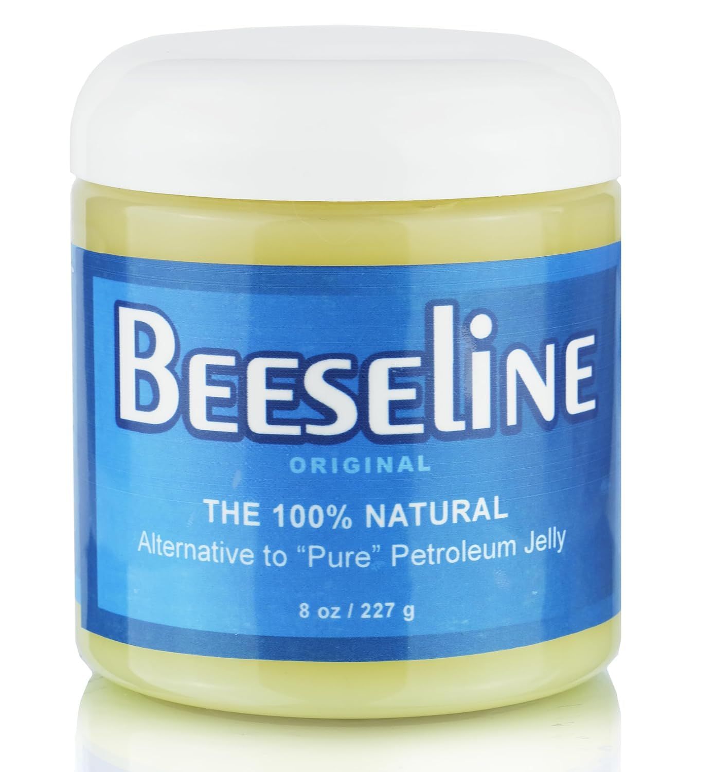 Beeseline Original - 100% Natural &amp; Hypoallergenic Alternative to Petroleum Jelly - Lips, Hands, Baby, Makeup Remover and More (8 Ounce)