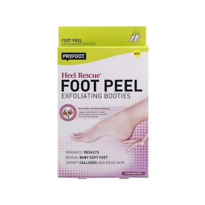 Foot Peel, Exfoliating Heel Rescue Booties, 1 Pair, Foot Mask for Dry Cracked Feet, Calluses &amp; Dead Skin, Botanical Blend for Smoother, Softer Heels, Easy, No Mess 60-Minute Home Foot Care