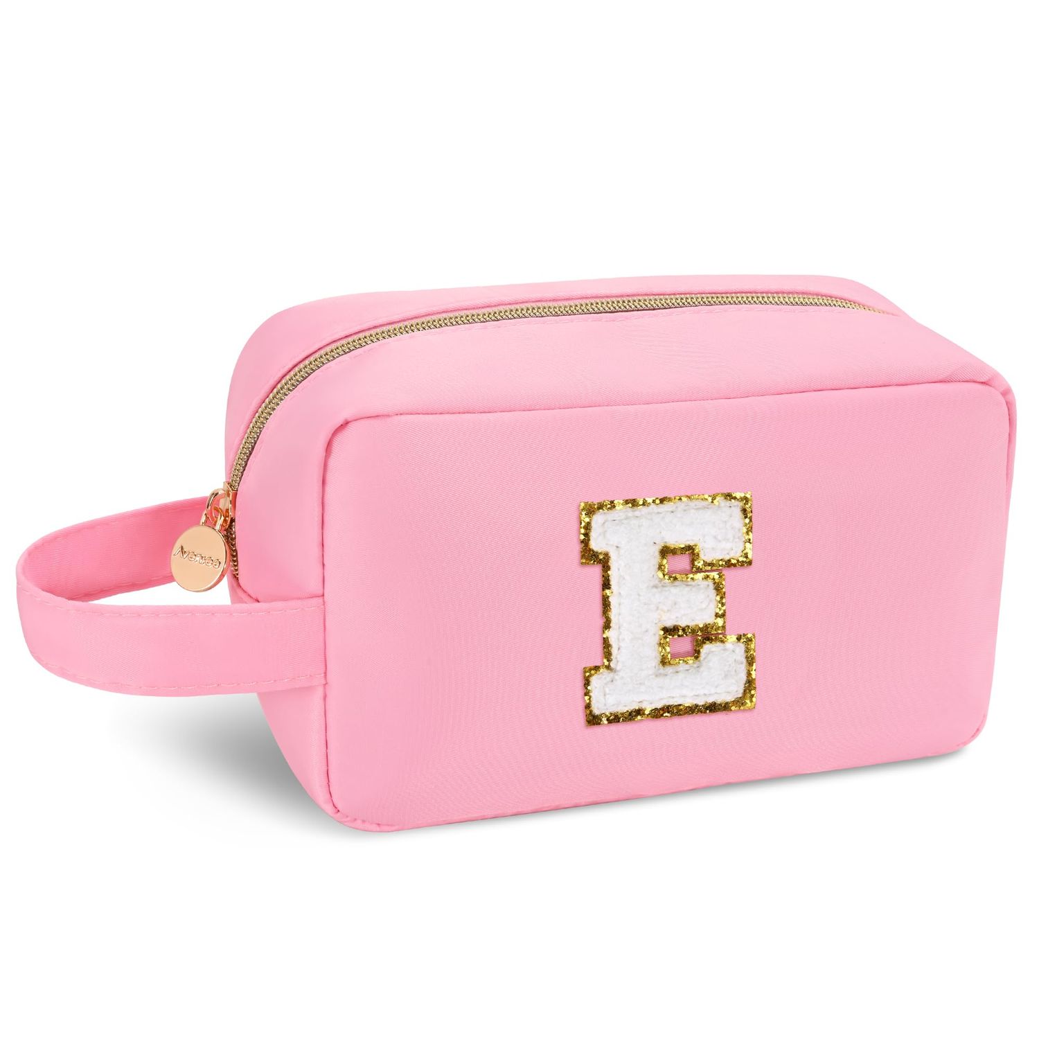 Aveniee Graduation Party Favors,Personalized Gifts for Women,Monogram Initial Travel Makeup Bag,Cosmetic Case,Skincare Bag Set for Girls,Christmas Birthday Gifts-Pink E