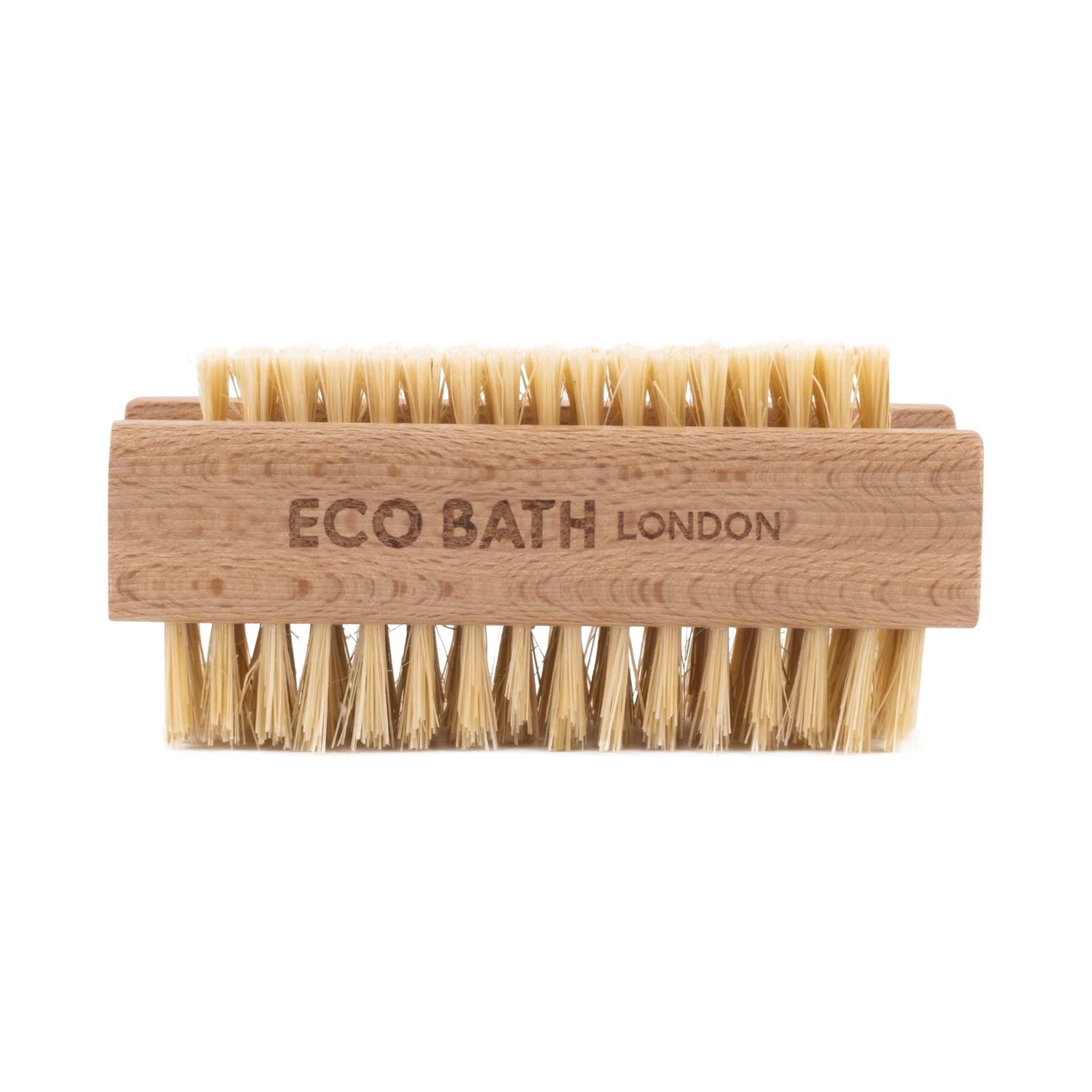 Eco Bath London Natural Sisal Nail Brush - Eco-Friendly Double-Sided Nail Cleaning Brush with Firm and Soft Cactus Bristles for Manicure and Pedicure