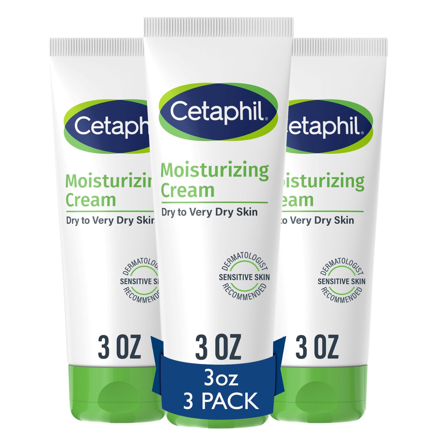 Cetaphil Face &amp; Body Moisturizer, Hydrating Moisturizing Cream for Dry to Very Dry, Sensitive Skin, NEW 3 oz Pack of 3, Fragrance Free, Non-Comedogenic, Non-Greasy