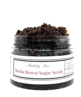 Exfoliating Sugar Scrubs for Body, Face and Feet, with Essential Oils and Vitamin E (Mocha Brown Sugar Scrub) Coffee face scrub