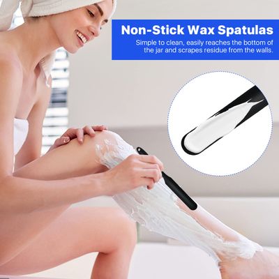 Aemygo 10 Pcs Non-Stick Wax Spatulas, Large Silicone Sticks Reusable Hair Removal Applicator Makeup Scraper for Home Salon Body Use