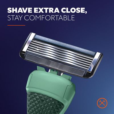 Dollar Shave Club | The Member Exclusive Shave Set | 4 Extra Close Refill Cartridges, 1 Handle (Green), 1 Shave Butter 3 ounce, 1 Razor Cover