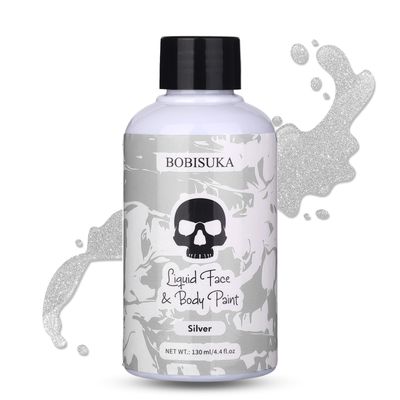 BOBISUKA Silver Liquid Texture Face and Body Paint Washable