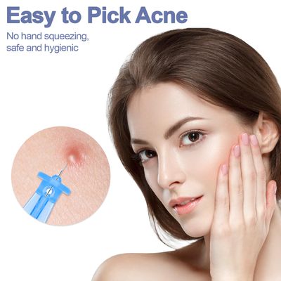 50 Pack Disposable Acne Pimple Popper Needles and 72 Dots Acne Pimple Stickers, for Acne Whitehead Acne Closed Mouth Clear Acne Needle (50 Pack)