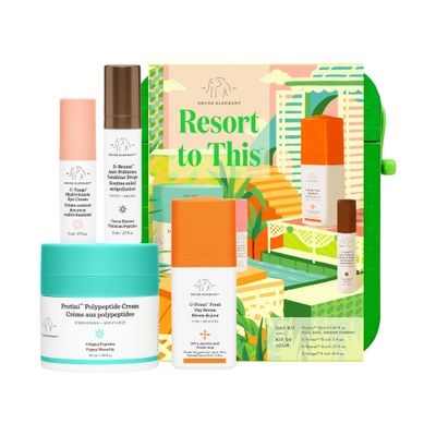 Drunk Elephant Resort to This Day Kit - Includes Protini Cream (50 ml/1.69 fl oz), C-Firma (15 ml/.5 fl oz), D-Bronzi (8 ml/.27 fl oz), and C-Tango (5 ml/.16 fl oz)