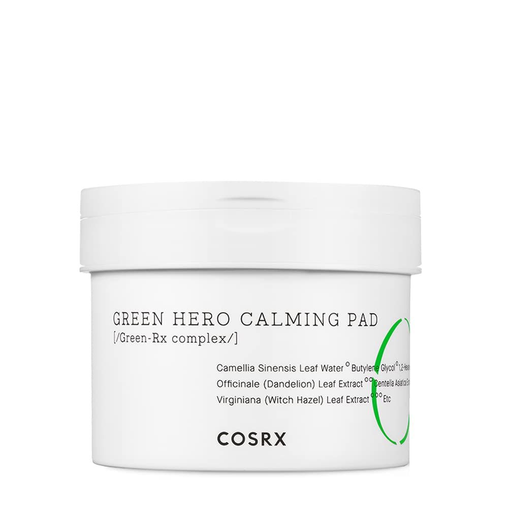 COSRX Green Tea Toner Pads, Relief Redness, Face Toner for Sensitive &amp; Irritated Skin, Soothing, Hydrating, Refreshing, 70 Pads, Korean Skin Care