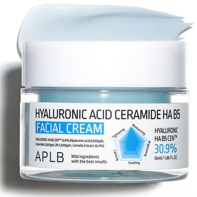 APLB Hyaluronic Acid Ceramide HA B5 Facial Cream | HYALURONIC HA B5 CEN 30.9% 1.86 FL.OZ/Korean Skincare, Deep hydration, Revitalize for gentle and improve skin texture