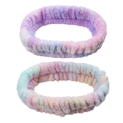 GAQWOK 2Pcs Spa Headbands - Microfiber Women Headbands for Facial Clean, Skincare Shower Elastic Headband - Makeup Headband for Washing Face, Face Wash Headband