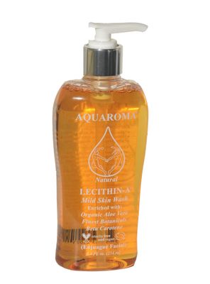 AQUAROMA HEALTH &amp; BEAUTY Lecithin-A Mild Skin Wash Face, Hands, Body and Shaving