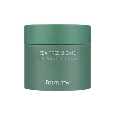 FARMSTAY TeaTree Biome Calming Cream - Day &amp; Night Daily Face Moisturizer cream for Women &amp; Men, Calming &amp; Hydrating Cream for Dry, Sensitive, Itchy Skin, Acne, Korean Skin Care 2.70 Fl. Oz / 80ml