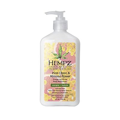 HEMPZ Body Lotion - Pink Citron &amp; Mimosa Flower Daily Moisturizing Cream, Shea Butter Hand and Body Moisturizer - Hemp Extract Lotion - Skin Care Products, Pure Organic Hemp Seed Oil - 17 Fl Oz