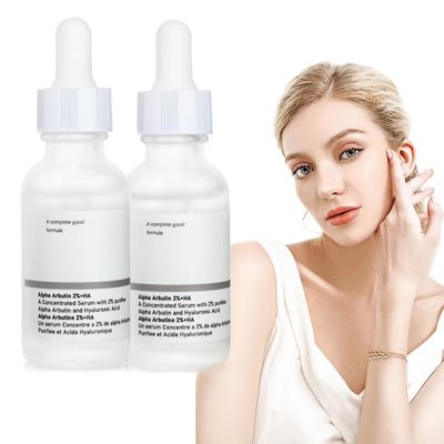 Alpha Arbutin 2% Serum for Dark Spots, Acne Scars, Pore Minimizer, Hydration &amp; Removing Pigmentation - Hyaluronic Acid Serum, 2 Pcs 60 ML- 2 Fl Oz