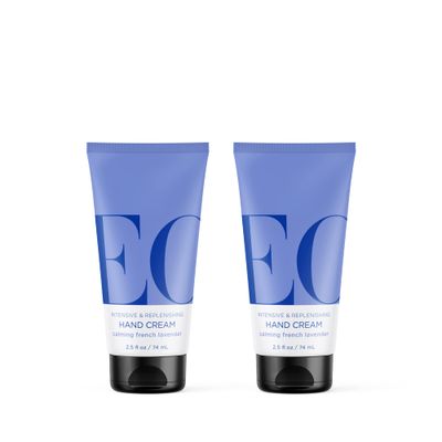 EO Hand Cream, 2.5 Ounce (Pack of 2), French Lavender, Organic Plant-Based, Moisturizer for Dry Skin