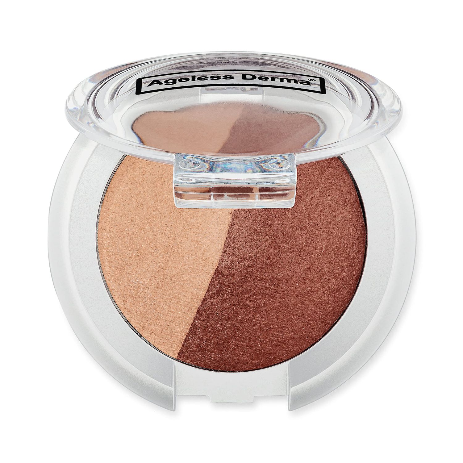 Ageless Derma Mineral Creamy Baked Eyeshadow Duo-Vegan Eye shadow (Matte Brown-Matte Nude)