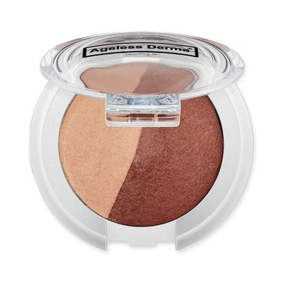 Ageless Derma Mineral Creamy Baked Eyeshadow Duo-Vegan Eye shadow (Matte Brown-Matte Nude)