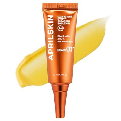 APRILSKIN Carrotene IPMP Clearing Solution || Quickly soothes troubled areas and helps clear blemishes | Formulated with BHA, AHA, Niacinamide &amp; Zinc Oxide | Vegan, Cruelty-Free (0.67fl.oz.)