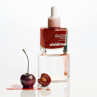 Cherry Collagen Firming Capsule Ampoule | Korean Anti-Aging Serum for Face with Collagen &amp; Bakuchiol | Glow Skin | Enhances Radiance | Minimizes Fine Lines | Cruelty-Free (40ml, 1.35 fl. oz.)
