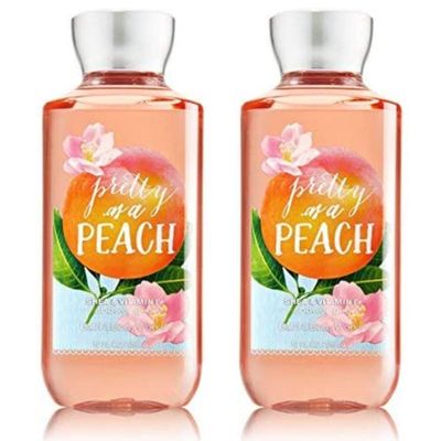 Bath and Body Works Gift Set of of 2 - 10 Fl Oz Shower Gel (Pretty as a Peach) Multicolor